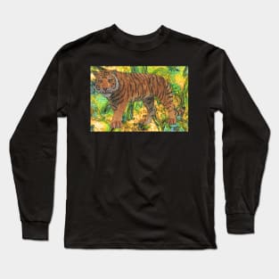 Tiger in Fantasy Jungle Long Sleeve T-Shirt